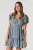 Ruffle Sleeve Scoop Neck Mini Dress sold by Urban Planet