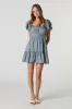 Ruffle Sleeve Scoop Neck Mini Dress sold by Urban Planet