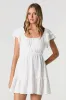 Ruffle Sleeve Scoop Neck Mini Dress sold by Urban Planet