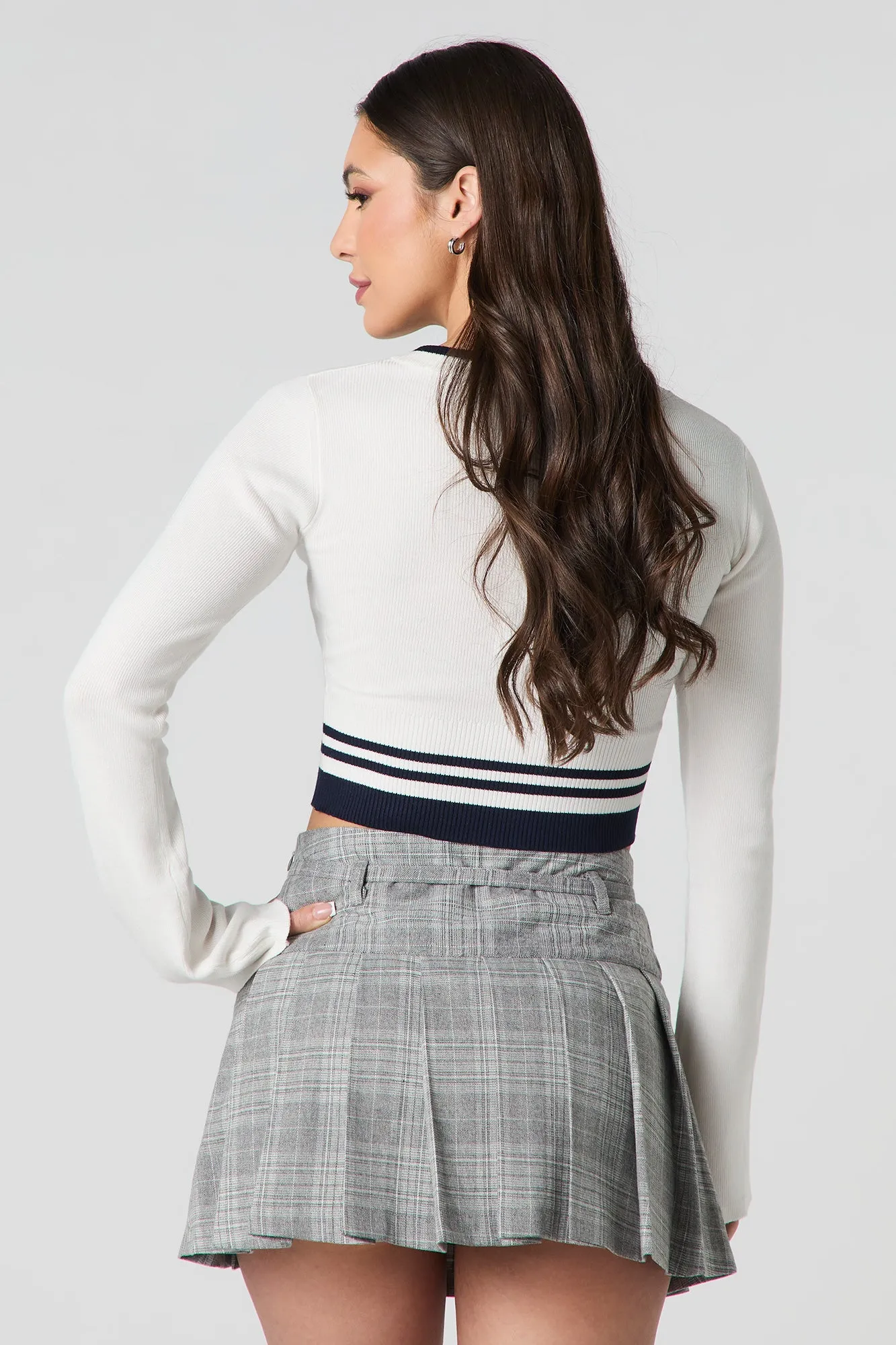 Belted Pleated Mini Skort sold by Urban Planet product image thumbnail 2