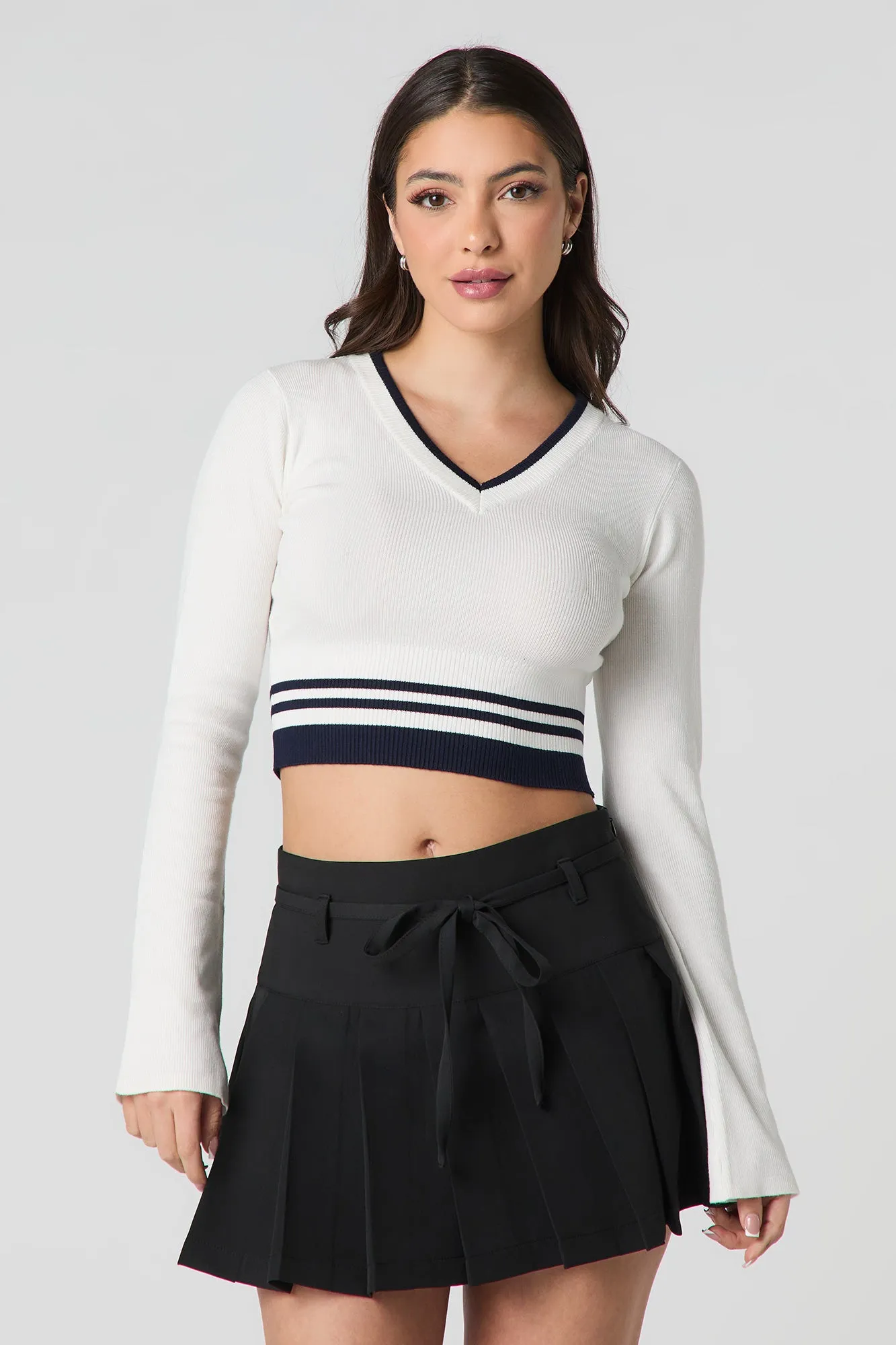 Belted Pleated Mini Skort sold by Urban Planet product image thumbnail 5
