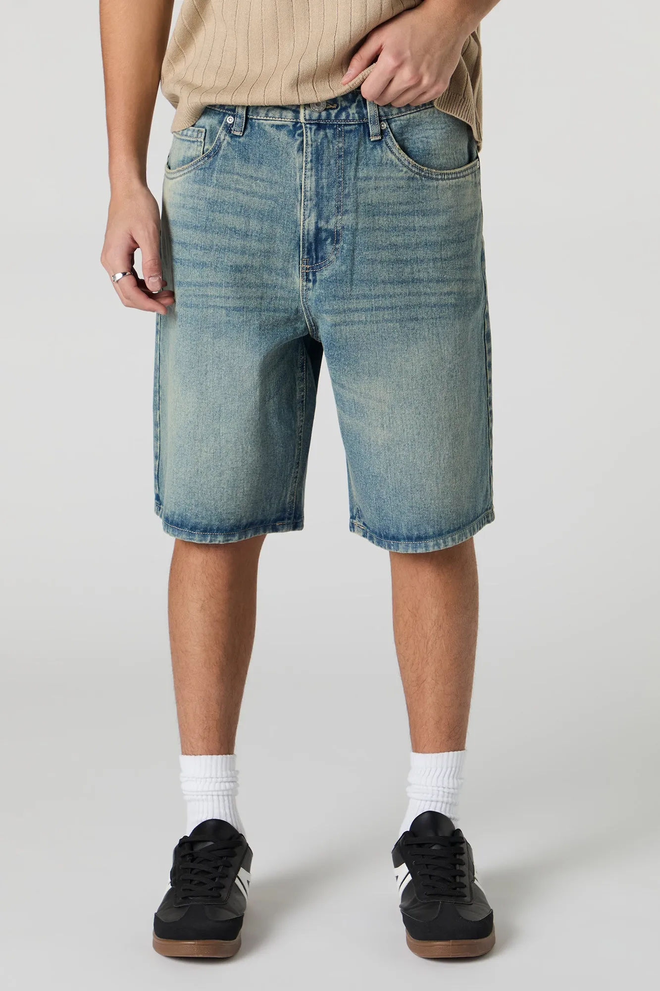 Boxy Denim Jort sold by Urban Planet