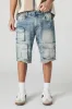 Multi Pocket Slim Cargo Jort sold by Urban Planet