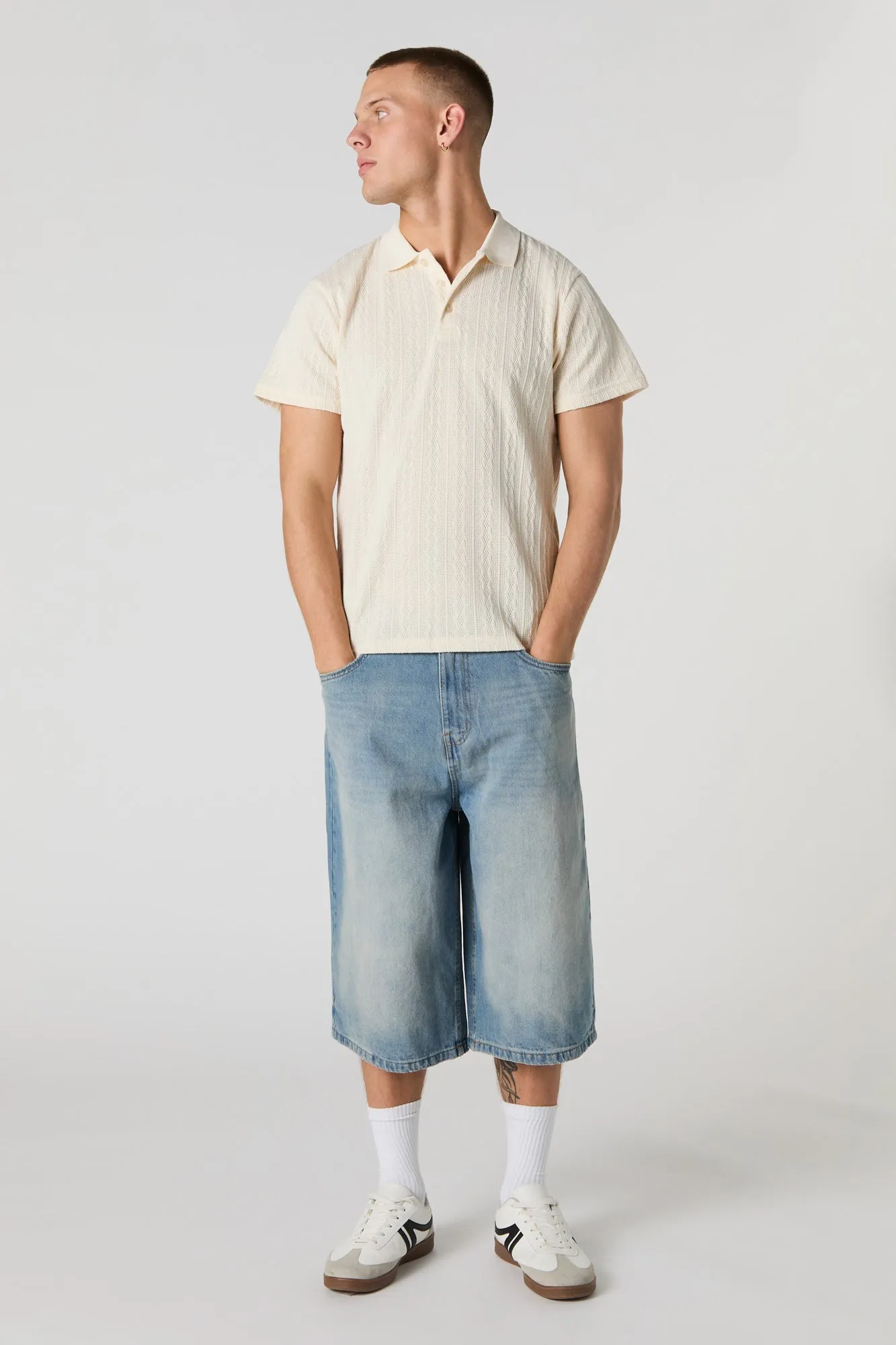 Cable Knit Polo sold by Urban Planet product image thumbnail 3