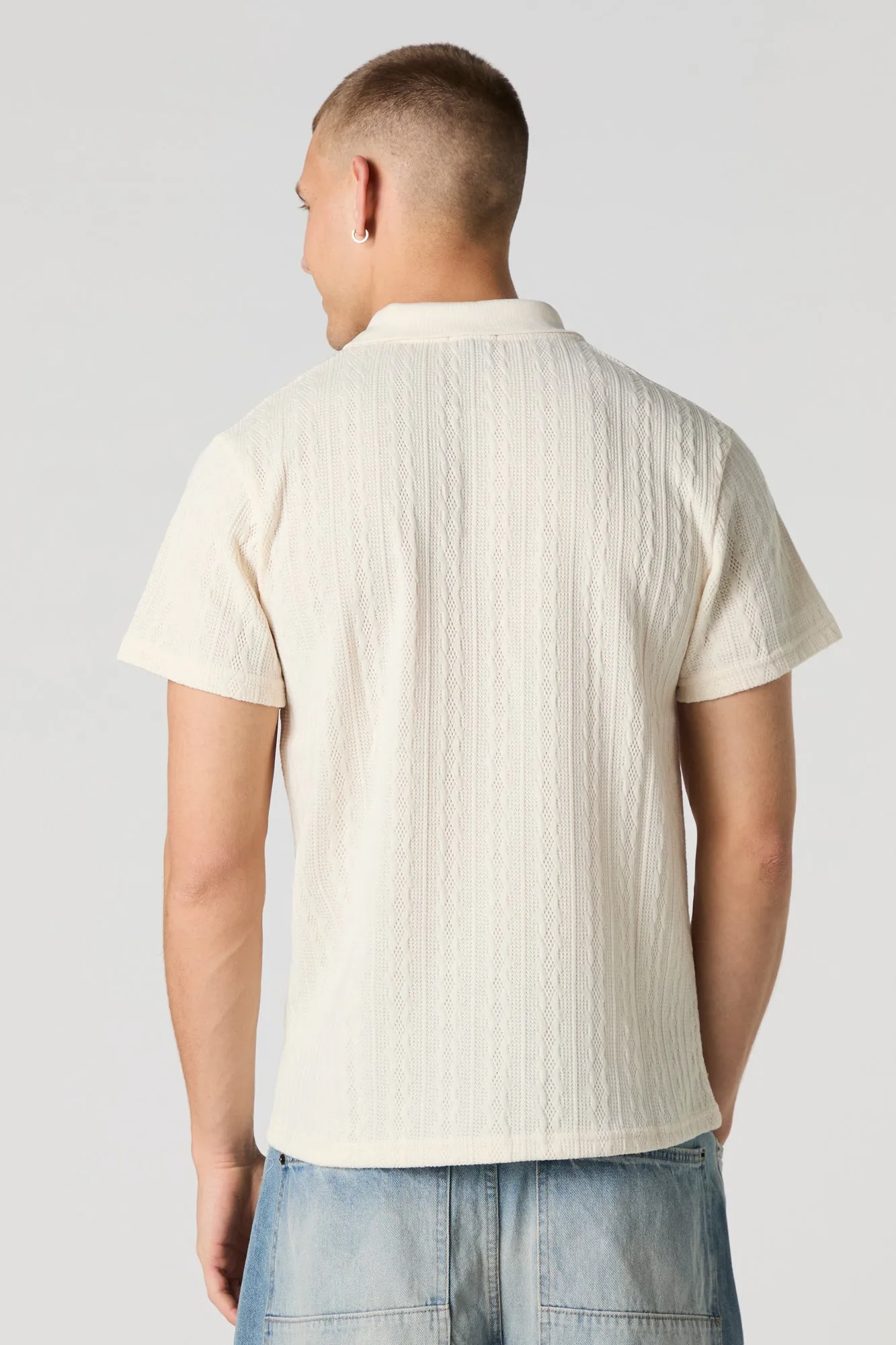 Cable Knit Polo sold by Urban Planet product image thumbnail 2