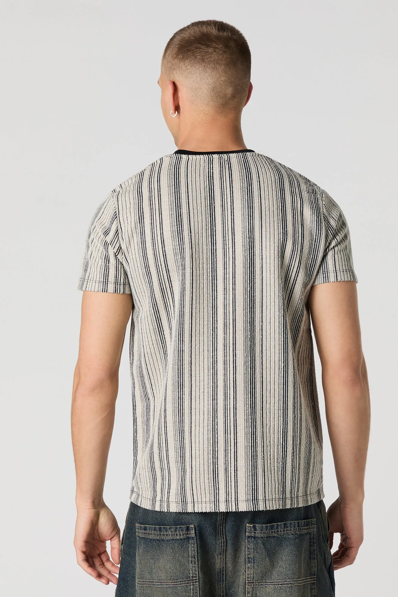 T-shirt texturé rayé sold by Urban Planet product image thumbnail 5