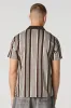 Striped Button-Up Short Sleeve Top sold by Urban Planet