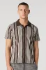 Striped Button-Up Short Sleeve Top sold by Urban Planet
