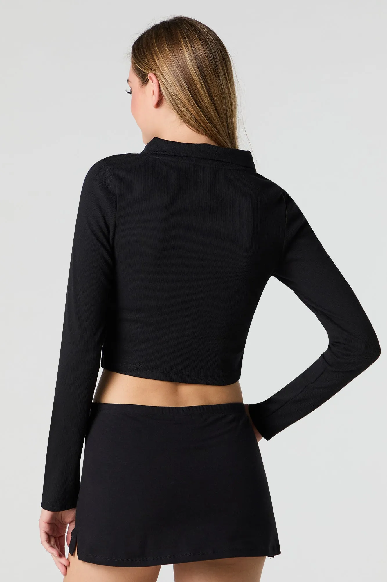Haut boutonné côtelé court à manches longues sold by Urban Planet product image thumbnail 5