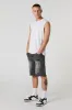 Distressed Moto Denim Short sold by Urban Planet