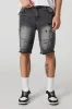 Distressed Moto Denim Short sold by Urban Planet