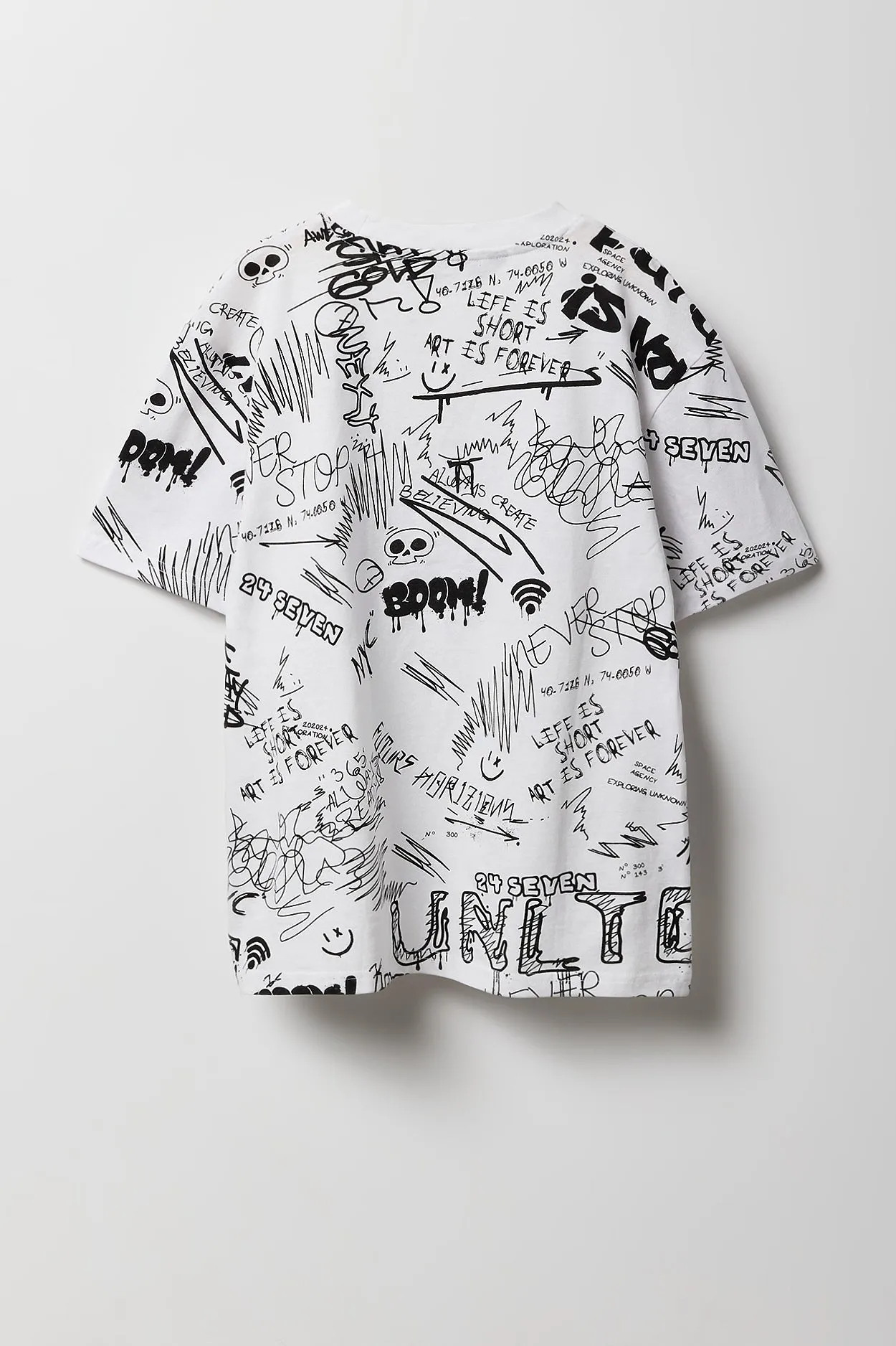 Boys Graffiti Print T-Shirt sold by Urban Planet product image thumbnail 4