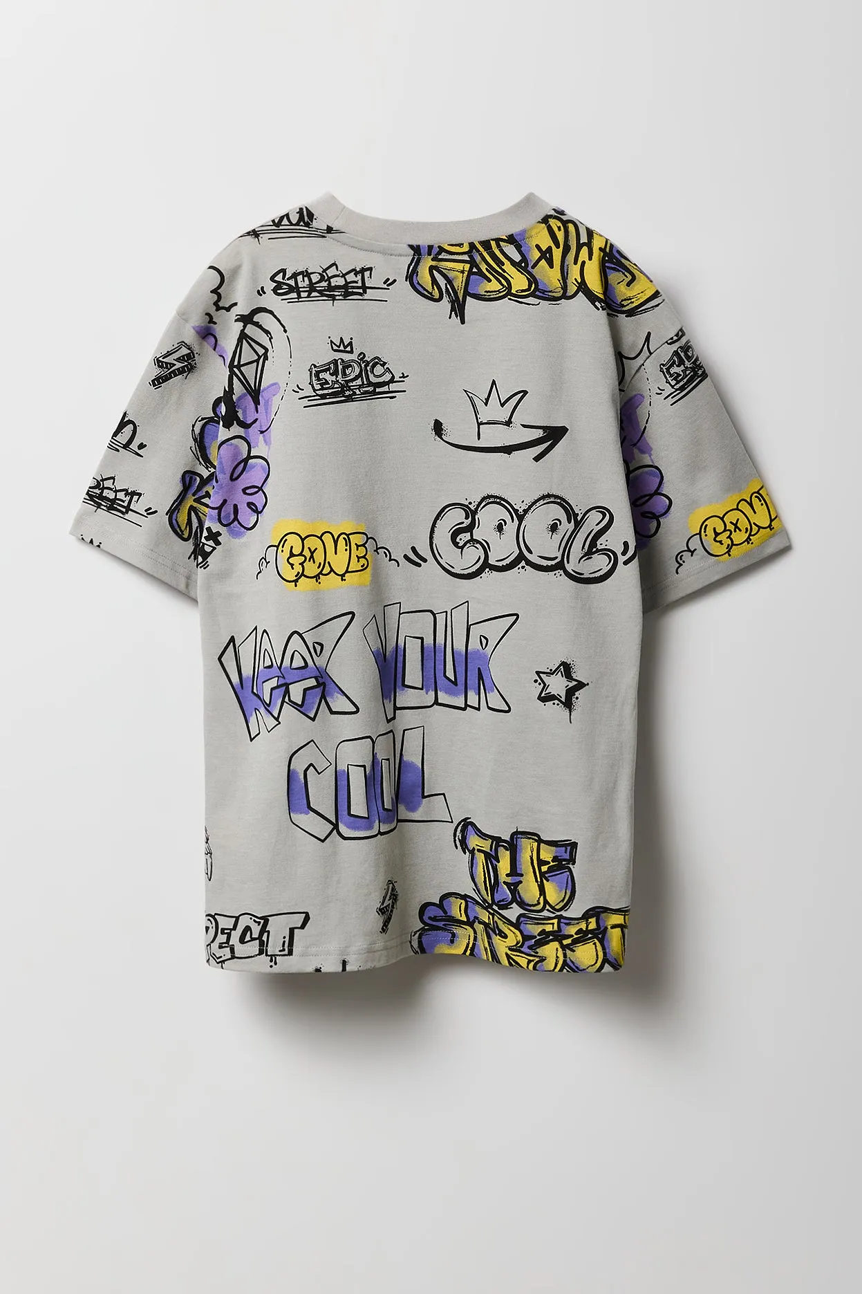 Boys Graffiti Print T-Shirt sold by Urban Planet product image thumbnail 2