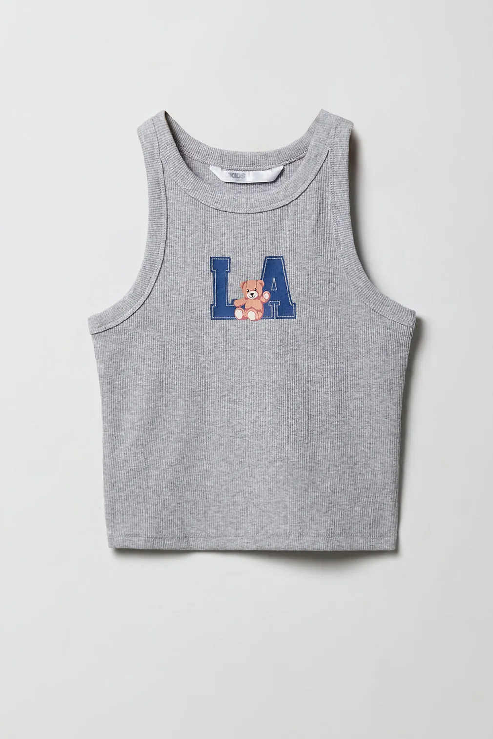 Girls Graphic Ribbed Tank sold by Urban Planet