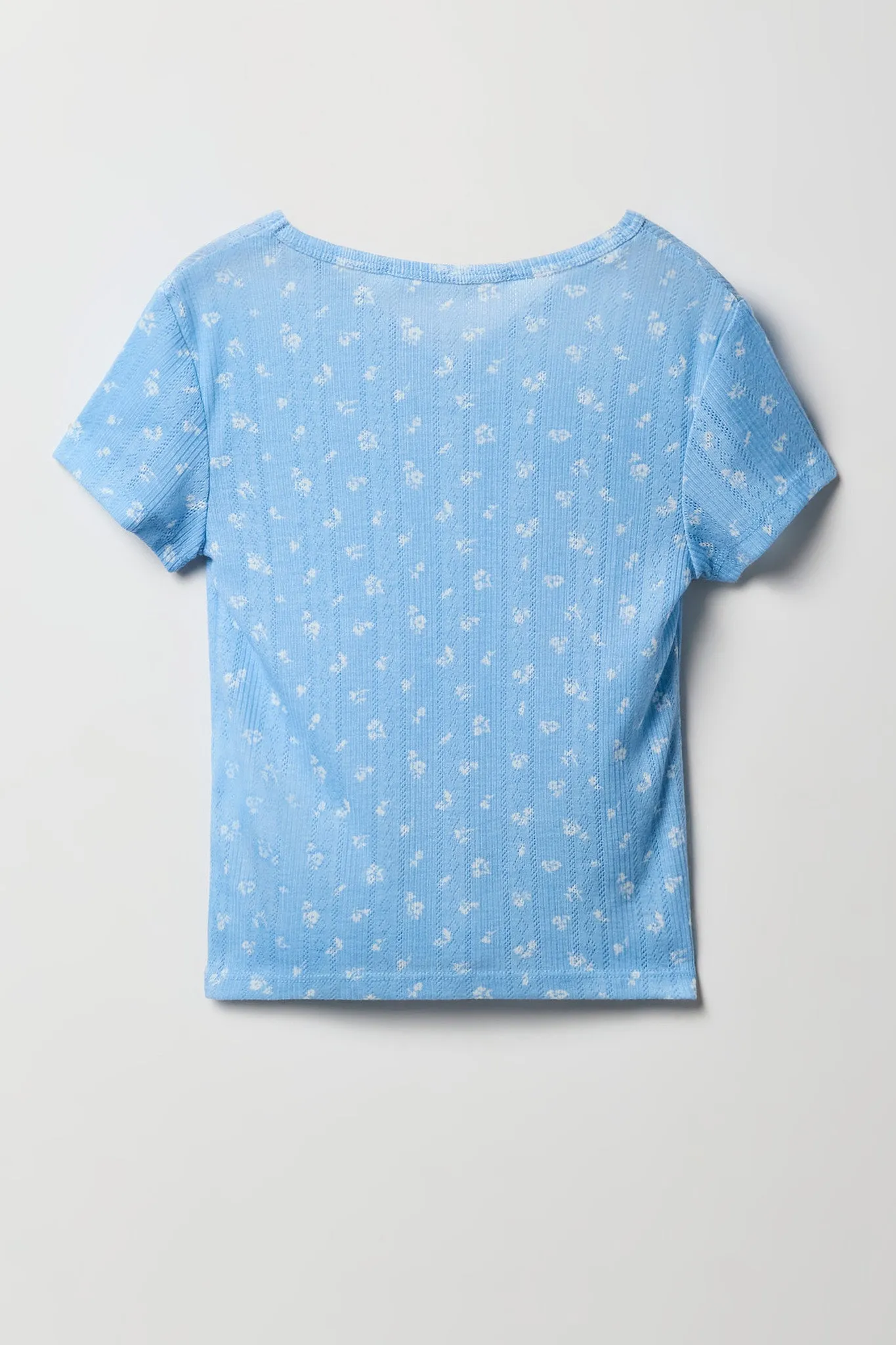 Girls Pointelle T-Shirt & Pant 2 Piece Pajama Set sold by Urban Planet product image thumbnail 3