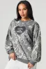 Chandail en molleton avec motif brodé Living The Dream et motif camouflage sold by Urban Planet