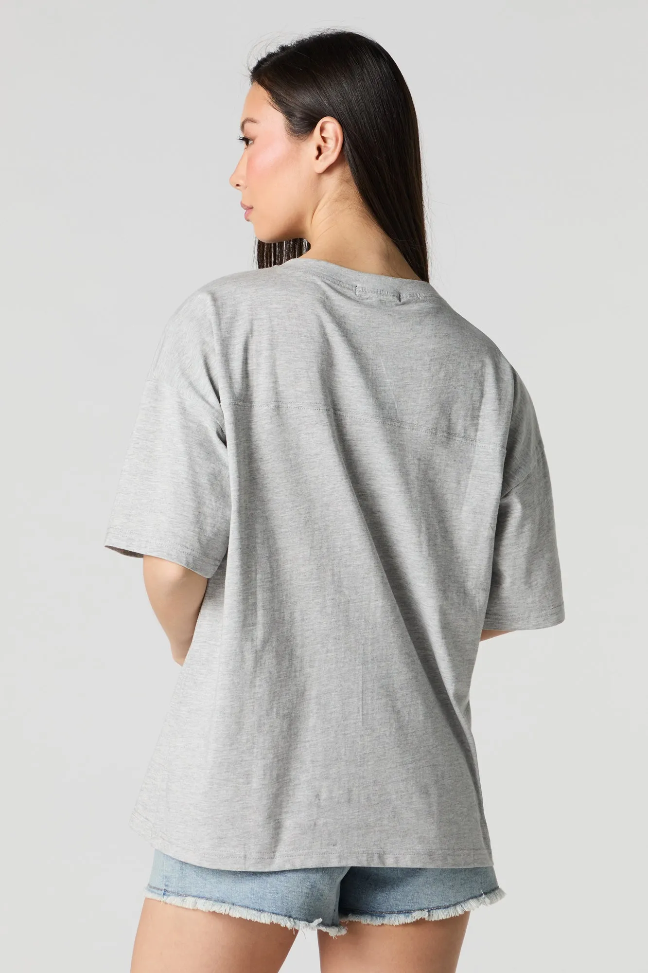 Rodeo Queen Twill Embroidered V-Neck T-Shirt sold by Urban Planet product image thumbnail 2