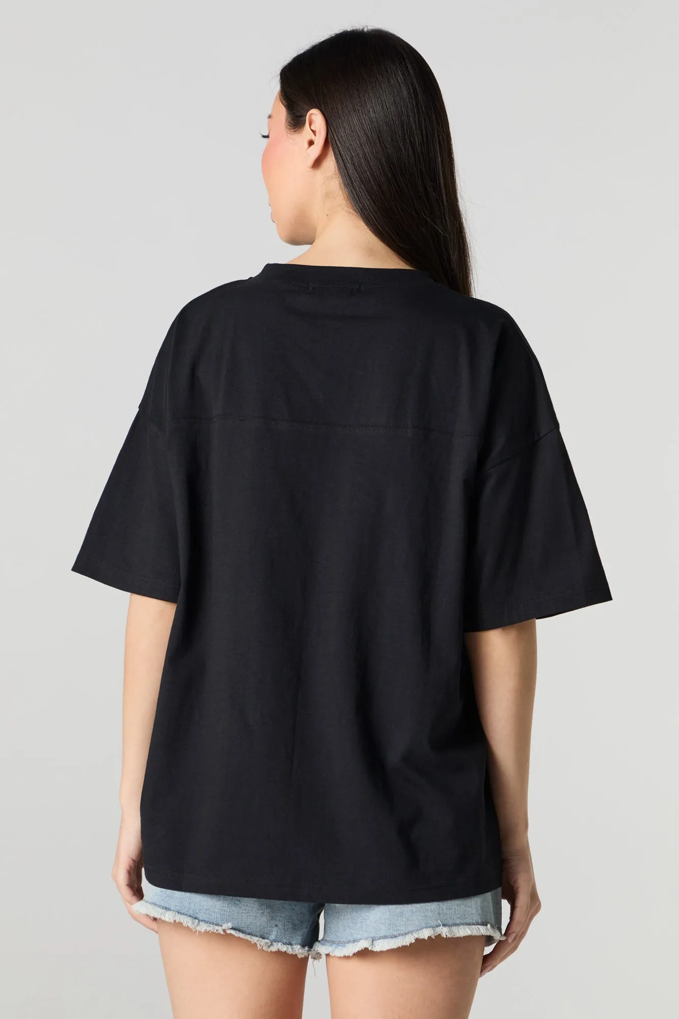 San Diego Embroidered Patch V-Neck T-Shirt sold by Urban Planet product image thumbnail 2