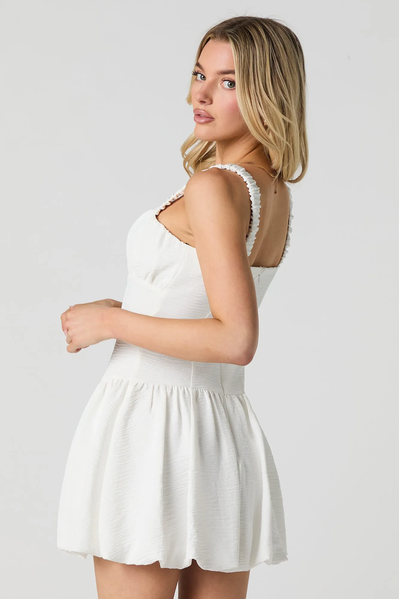 Ruched Fit & Flare Mini Bubble Dress sold by Urban Planet product image thumbnail 5
