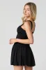 Minirobe ajustée et évasée ruchée à ourlet bulle sold by Urban Planet