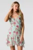 Minirobe asymétrique en chiffon fleuri sold by Urban Planet