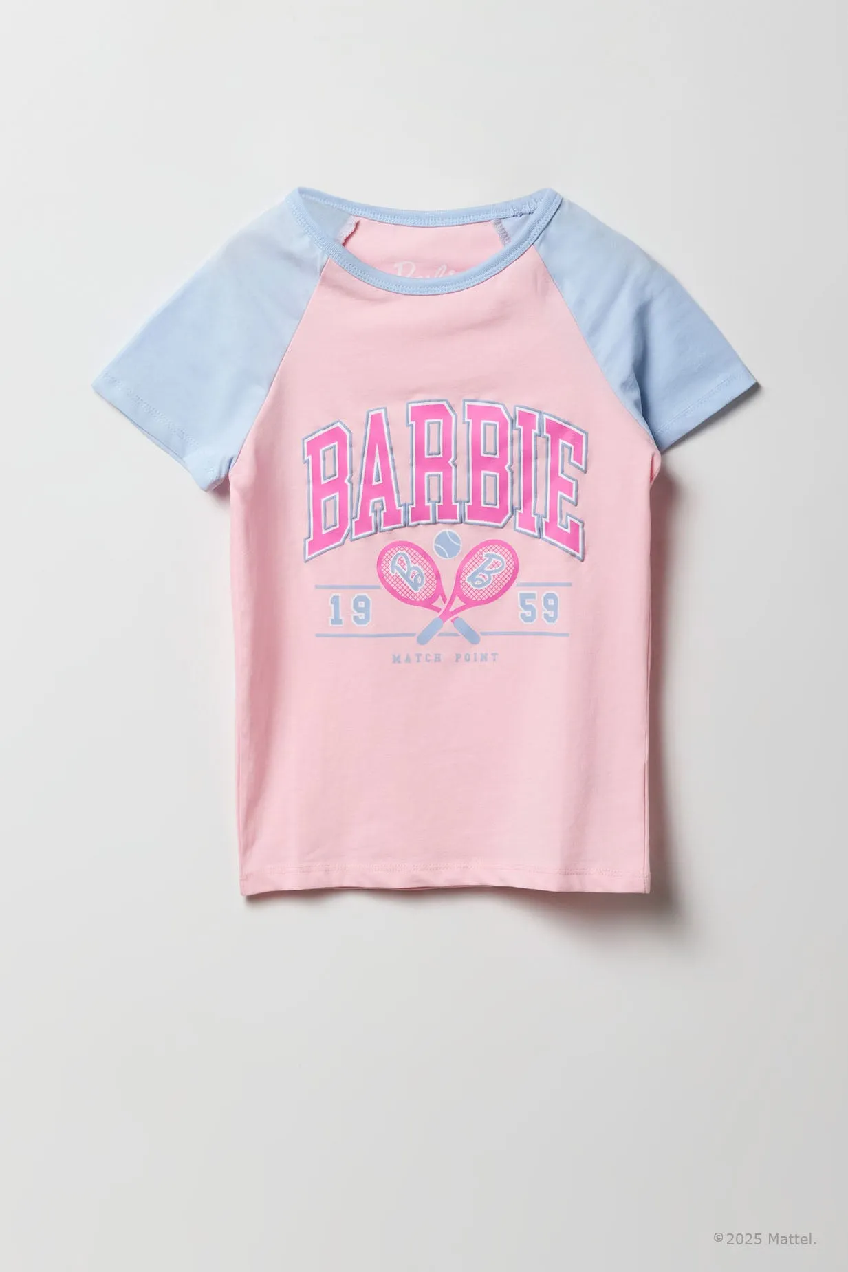 Barbie™ Girls Tennis Graphic Raglan T-Shirt sold by Urban Planet