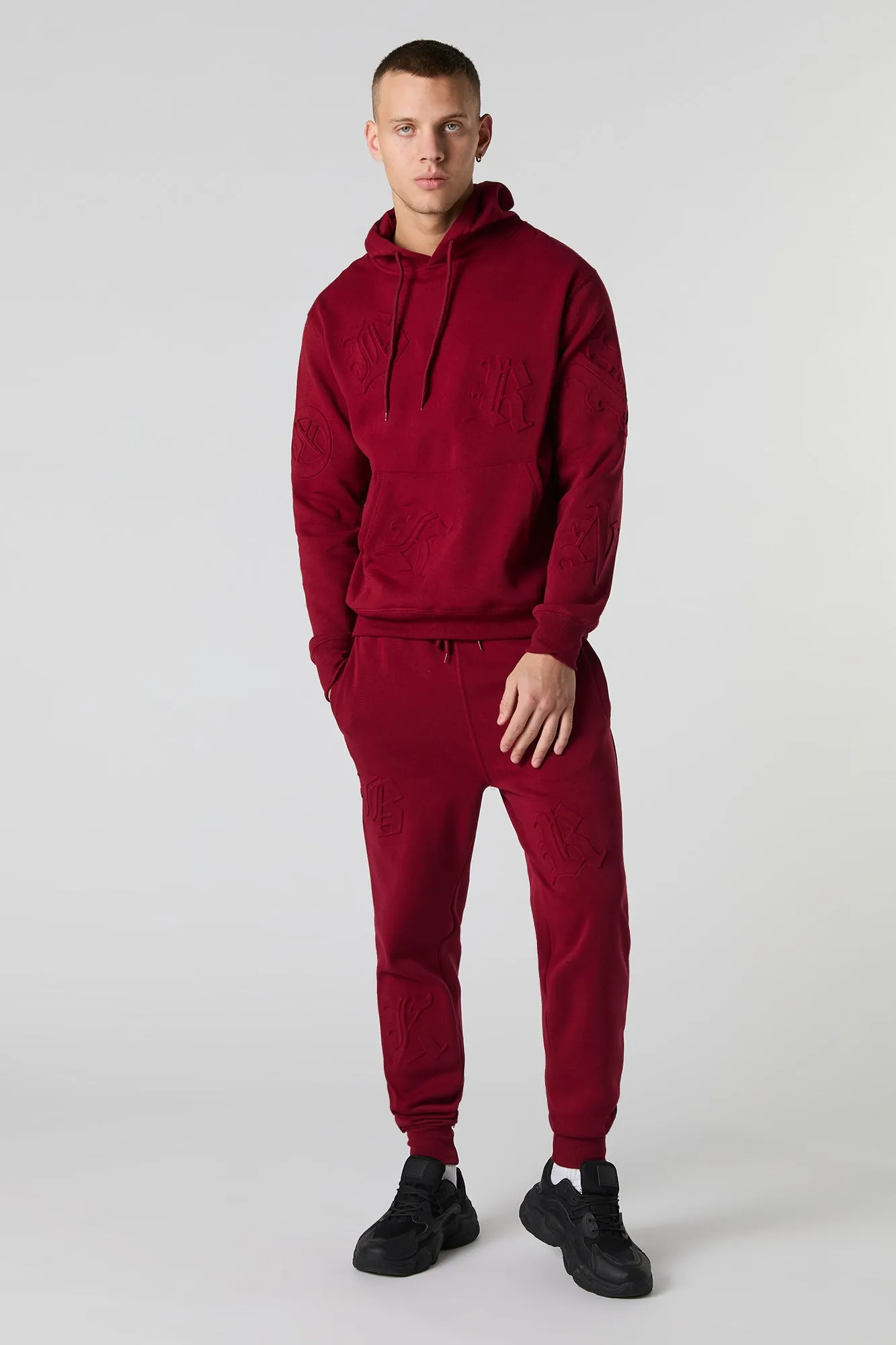 Letter Embossed Fleece Hoodie sold by Urban Planet product image thumbnail 3