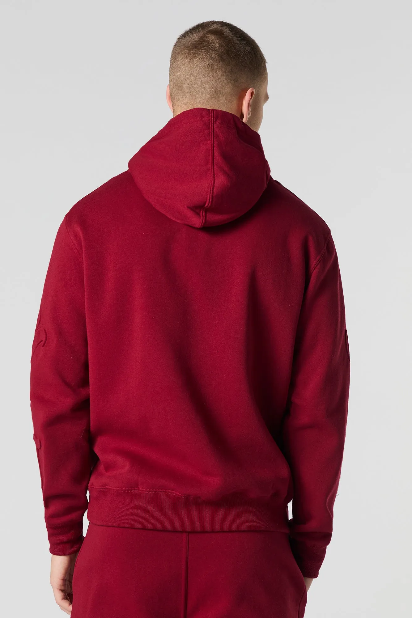 Letter Embossed Fleece Hoodie sold by Urban Planet product image thumbnail 2