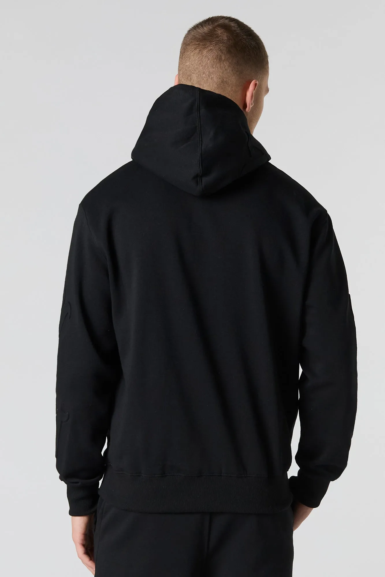 Letter Embossed Fleece Hoodie sold by Urban Planet product image thumbnail 5