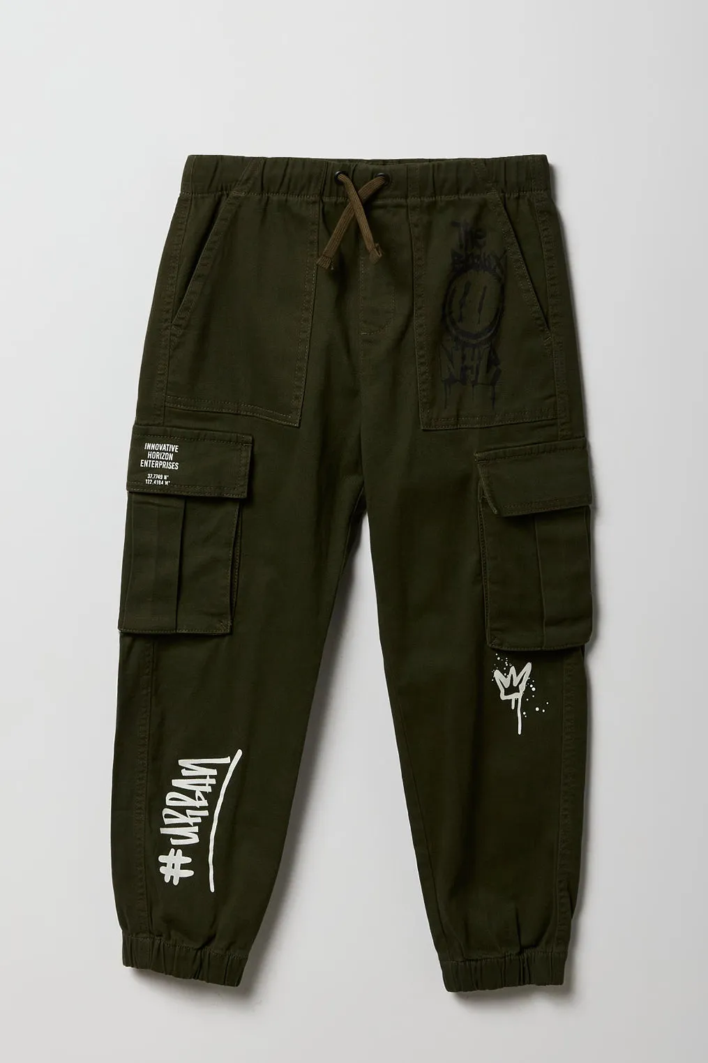 Boys Graffiti Graphic Cargo Jogger sold by Urban Planet