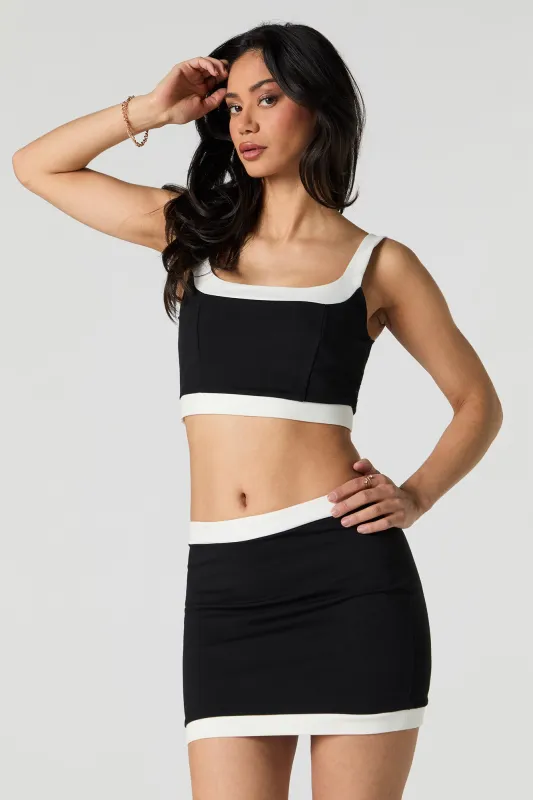 Contrast Trim Mini Skirt sold by Urban Planet