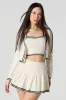 Knit Striped Trim Cropped Cardigan sold by Urban Planet