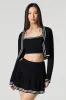 Knit Striped Trim Cropped Cardigan sold by Urban Planet