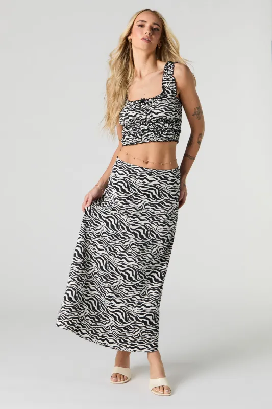 Satin Maxi Skirt sold by Urban Planet