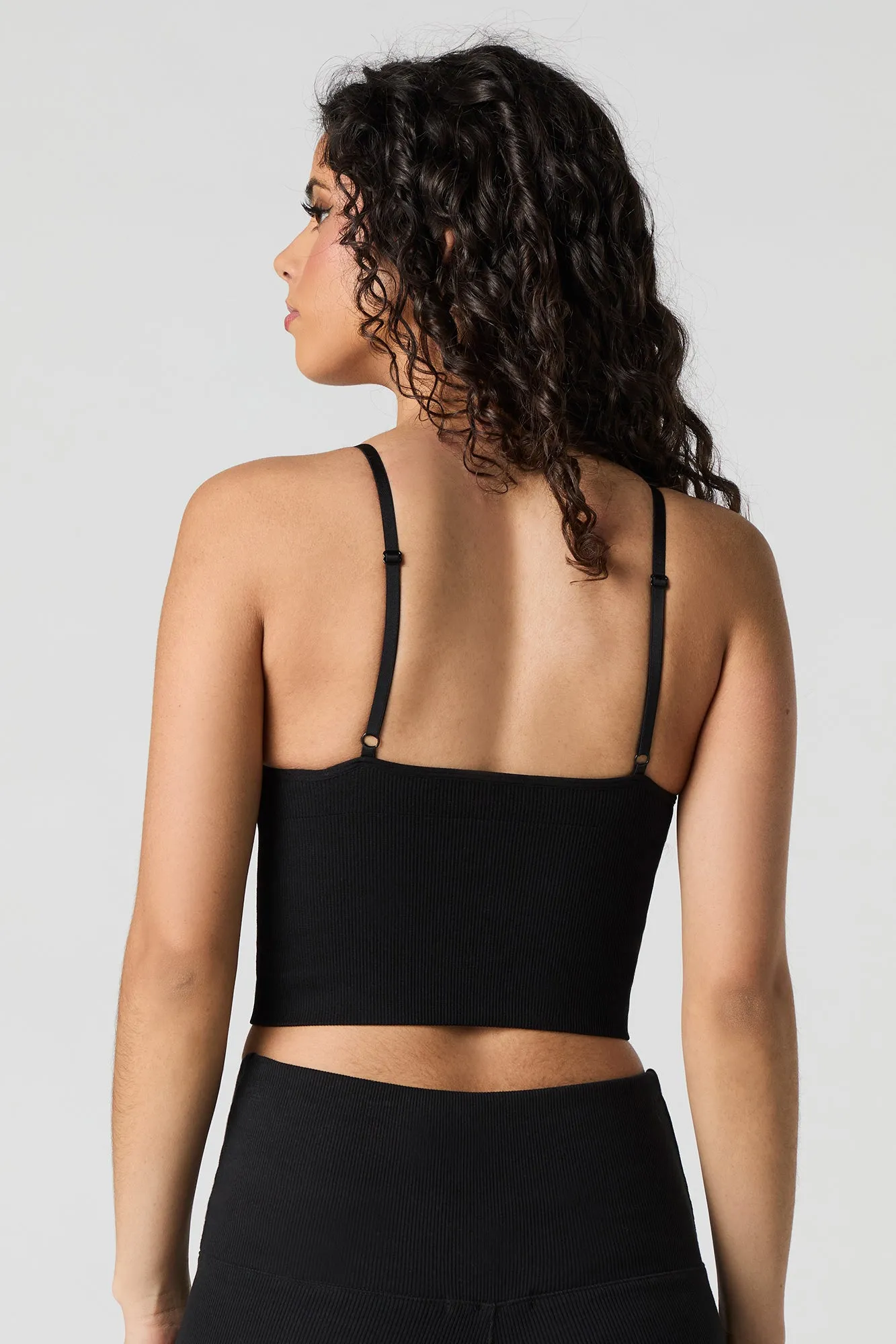 Ribbed Scoop Neck Cami with Built-In Cups sold by Urban Planet product image thumbnail 5