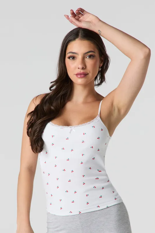 Classic Ribbed Lace Trim Cami sold by Urban Planet