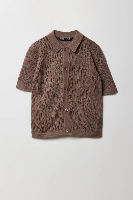 Haut boutonné en tricot de pointelle pour garçon sold by Urban Planet