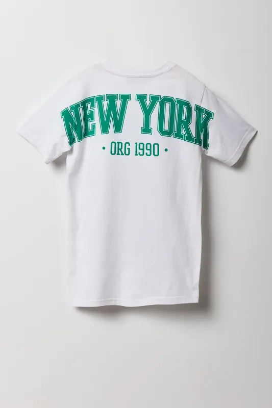 T-shirt à imprimé New York 1990 pour garçon sold by Urban Planet