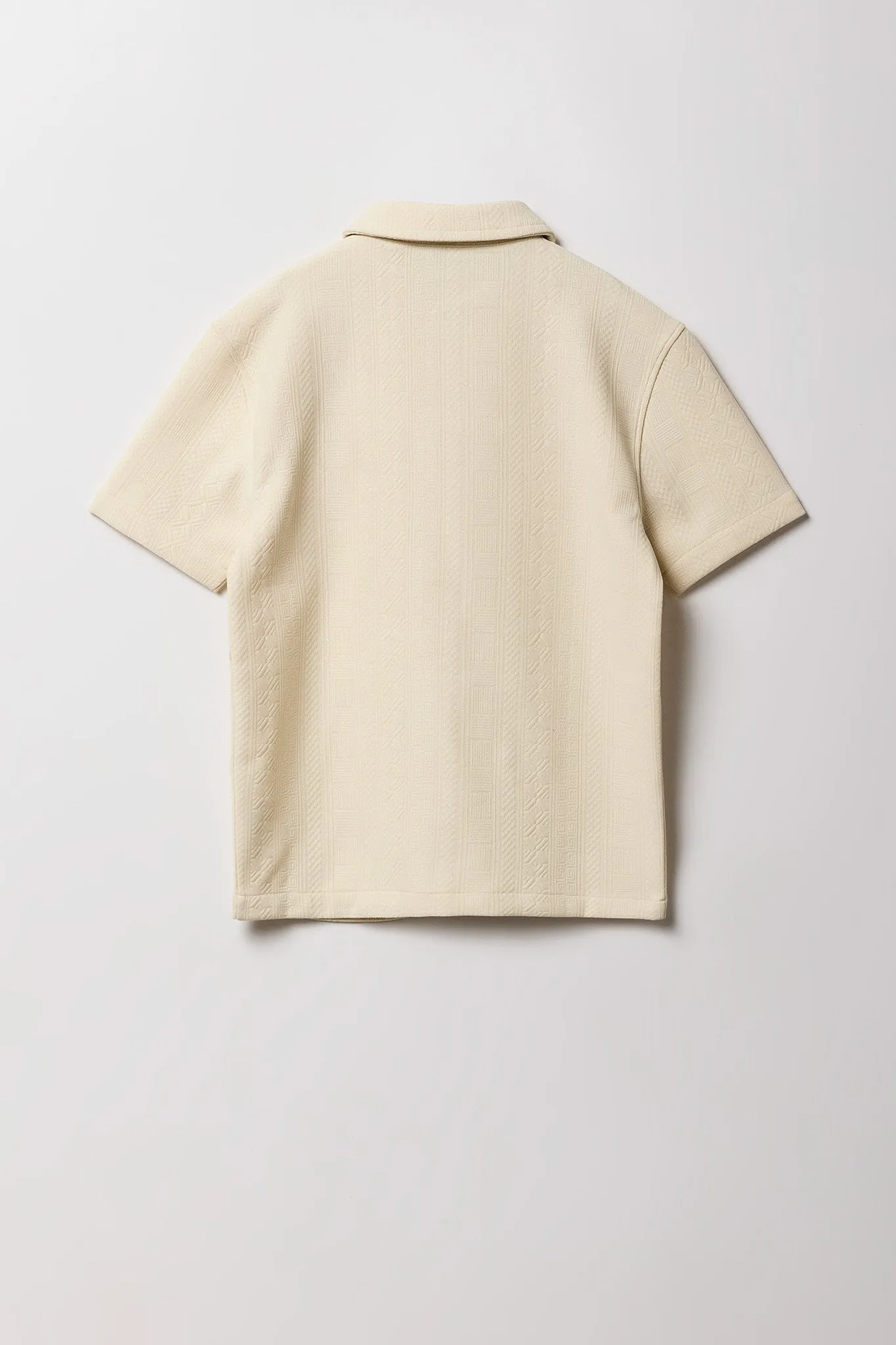 Boys Geo Textured Button-Up Boxy Top sold by Urban Planet product image thumbnail 2
