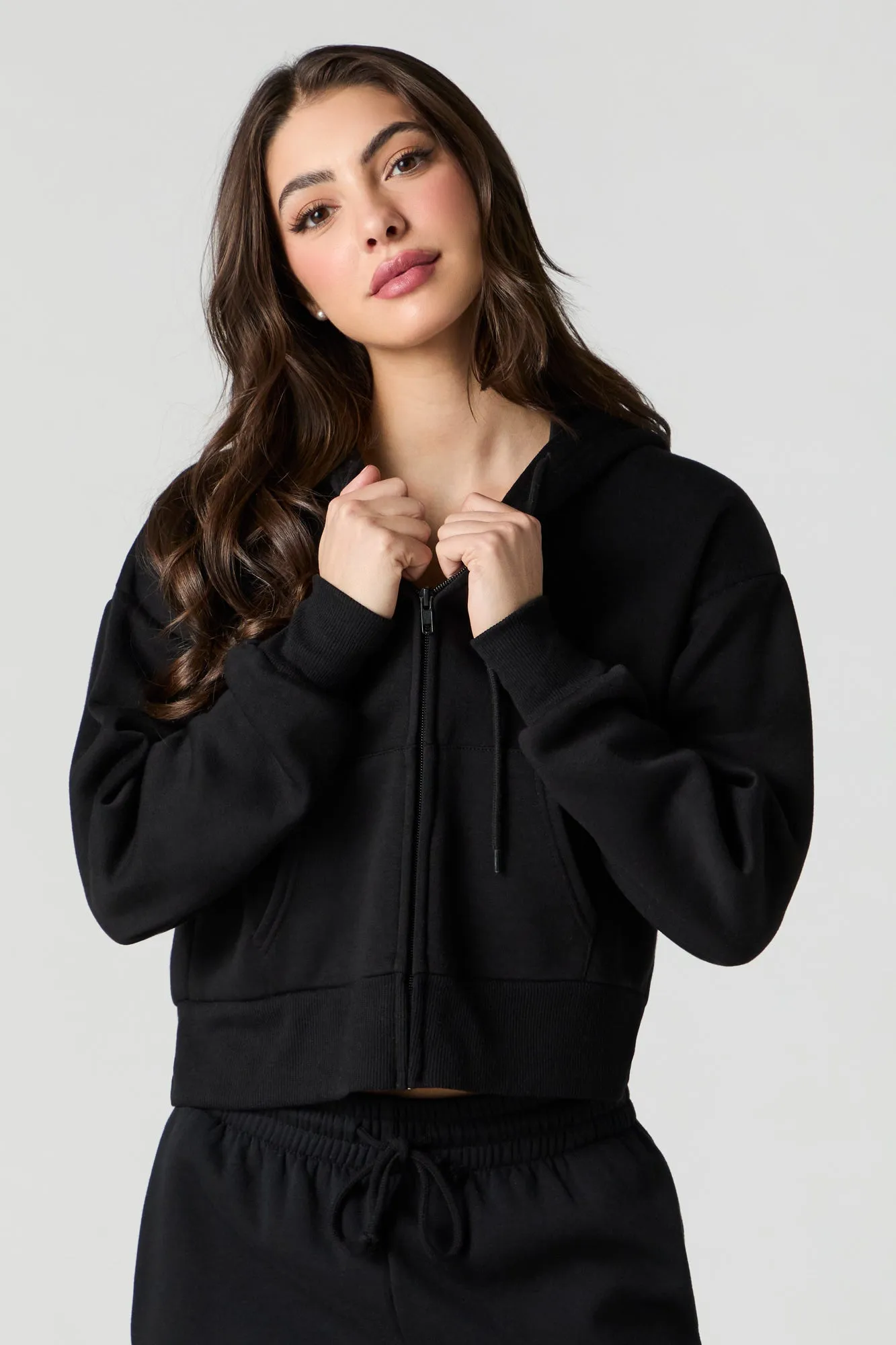 Classic Fleece Zip-Up Hoodie sold by Urban Planet product image thumbnail 4