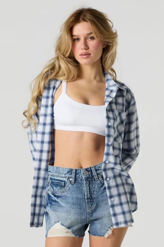 Vintage Medium Wash Distressed Denim Short sold by Urban Planet