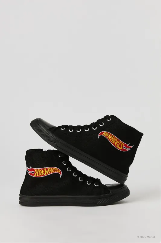 Espadrilles montantes lacées avec motif brodé Hot Wheels™ pour garçon made by Urban Planet