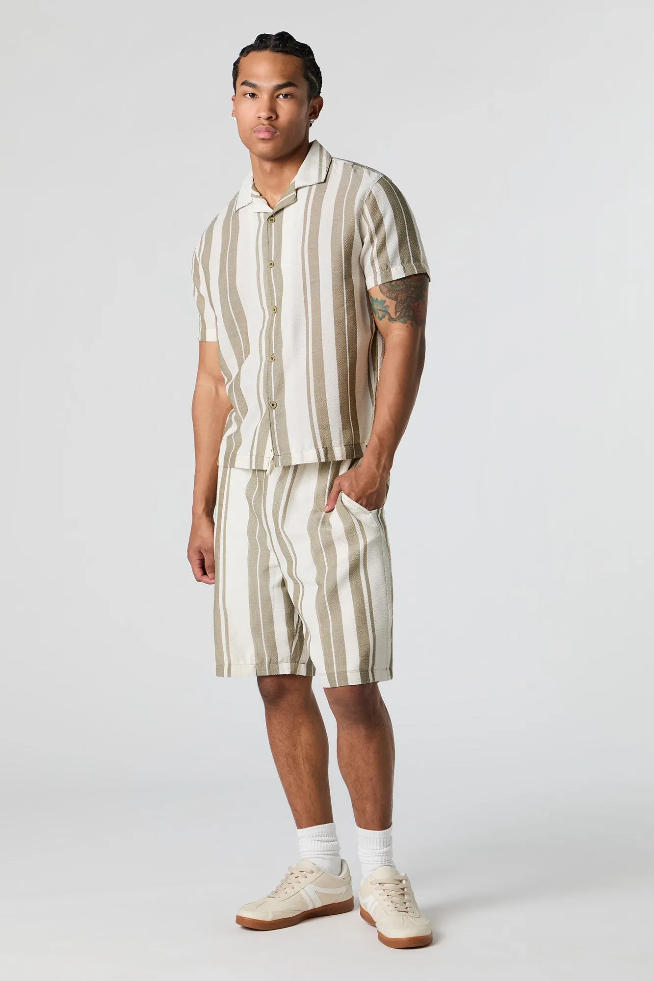 Short rayé à taille coulissante sold by Urban Planet product image thumbnail 5