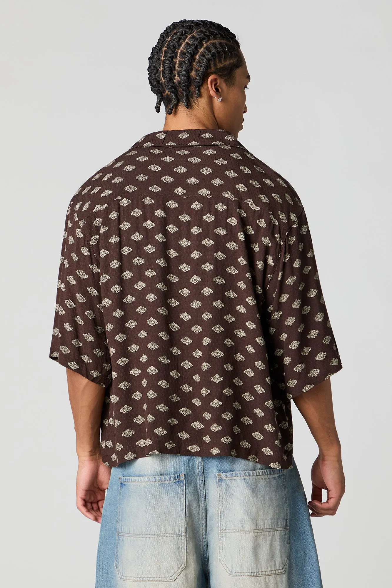 Haut boutonné carré imprimé sold by Urban Planet product image thumbnail 2