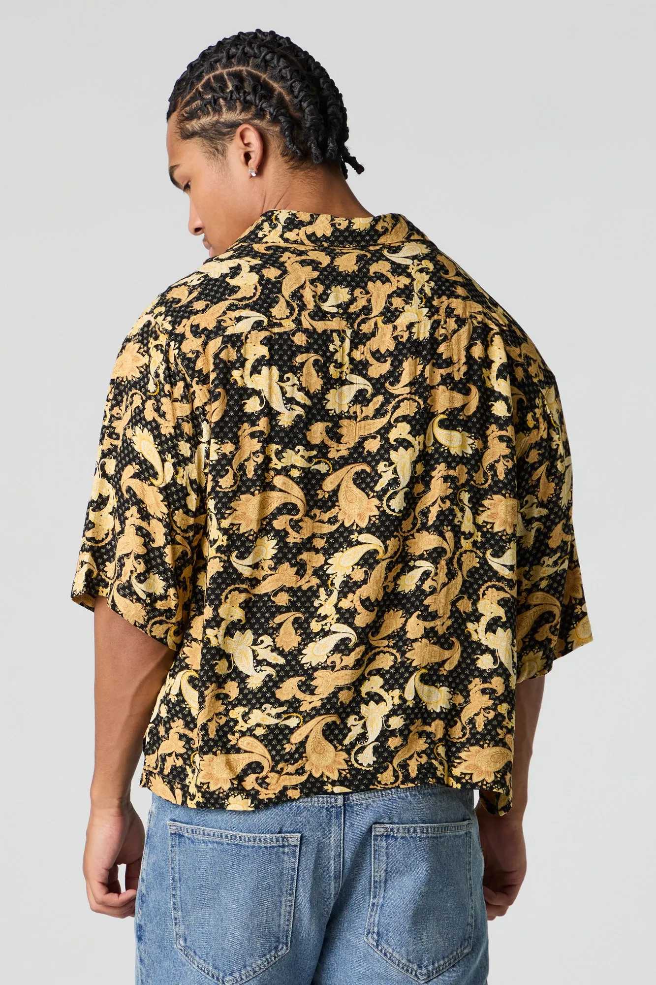 Paisley Print Boxy Button-Up Top sold by Urban Planet product image thumbnail 2