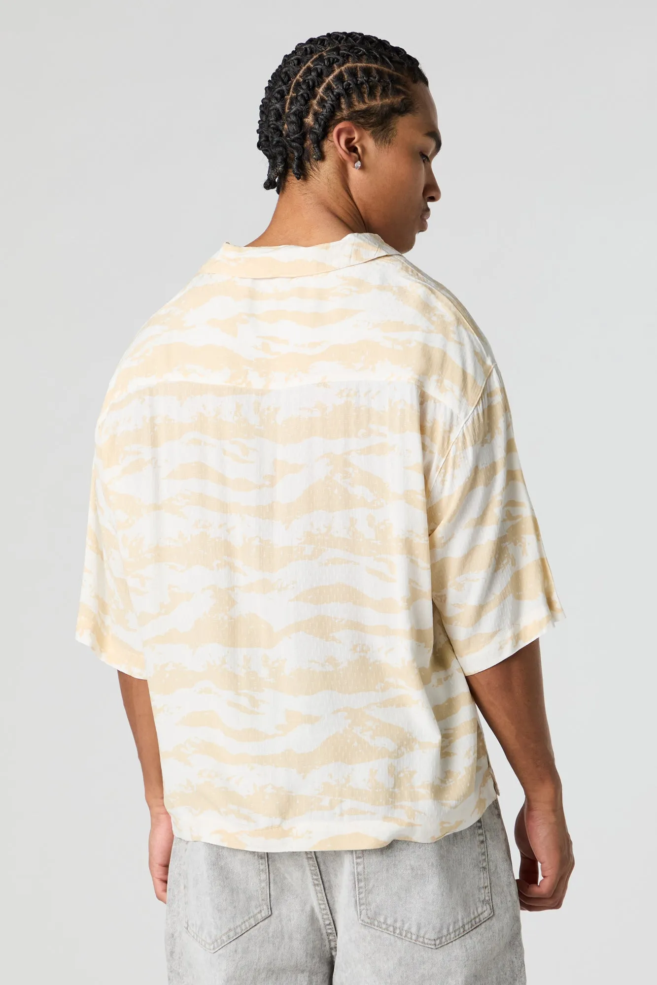 Cloud Print Boxy Button-Up Top sold by Urban Planet product image thumbnail 2
