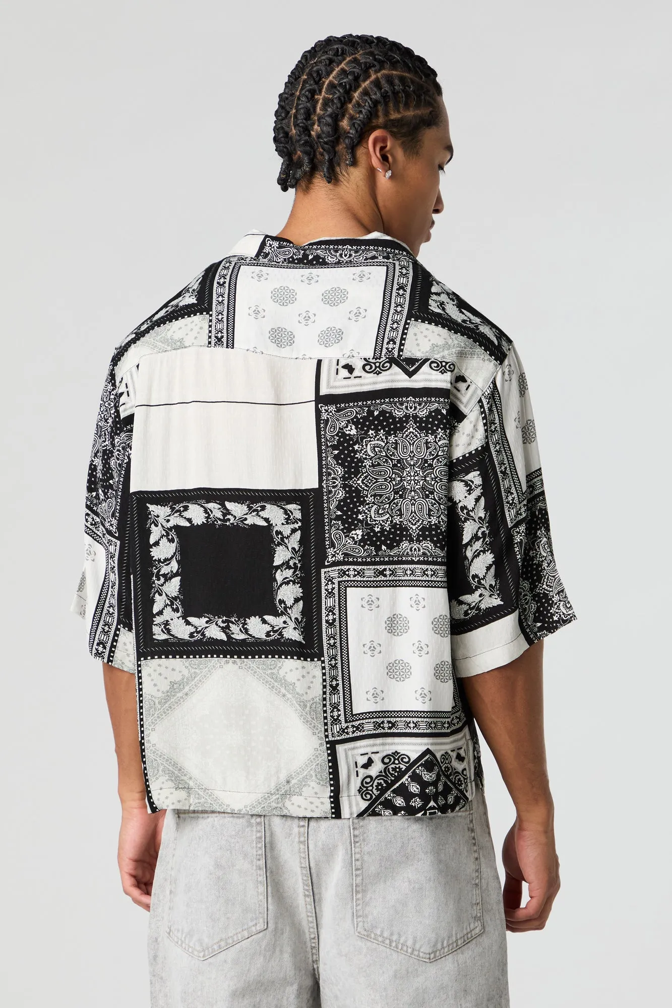Paisley Print Boxy Button-Up Top sold by Urban Planet product image thumbnail 2