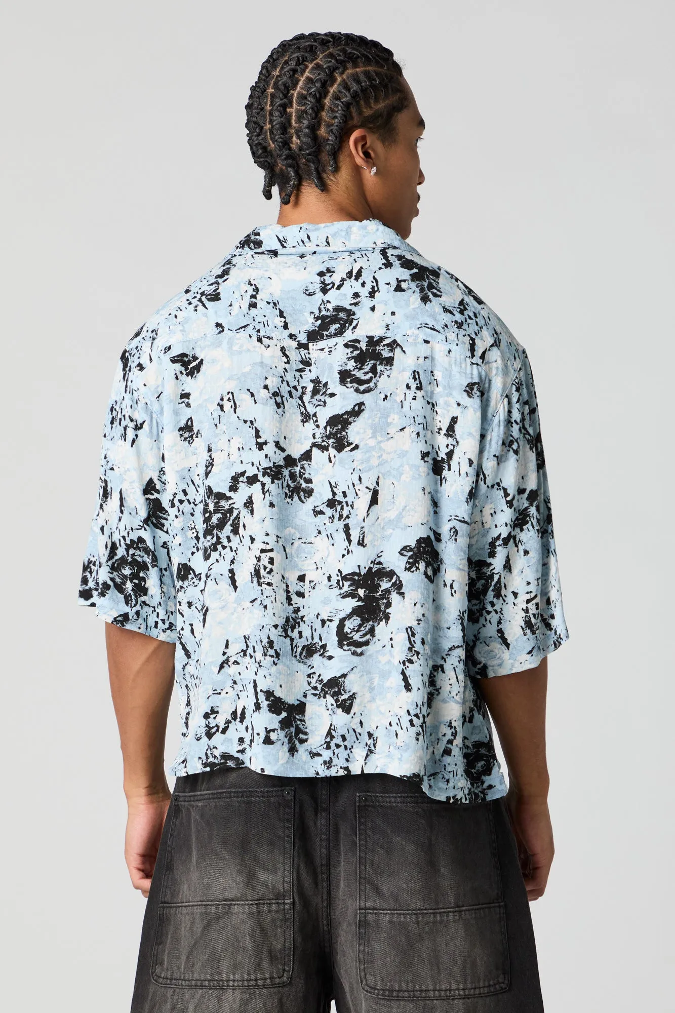 Abstract Print Boxy Button-Up Top sold by Urban Planet product image thumbnail 2