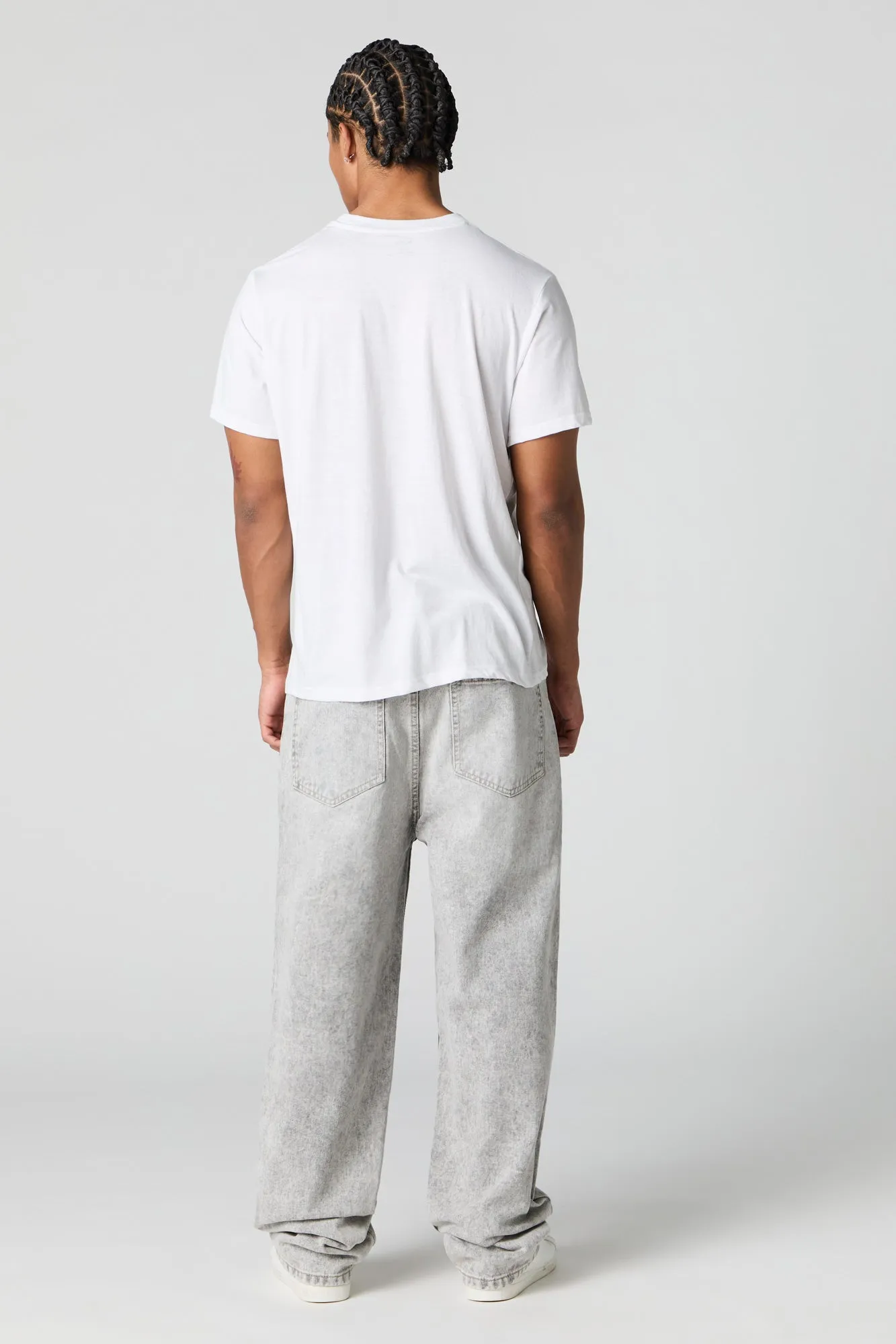 Jean rigide coupe ample lavé gris pâle sold by Urban Planet product image thumbnail 3