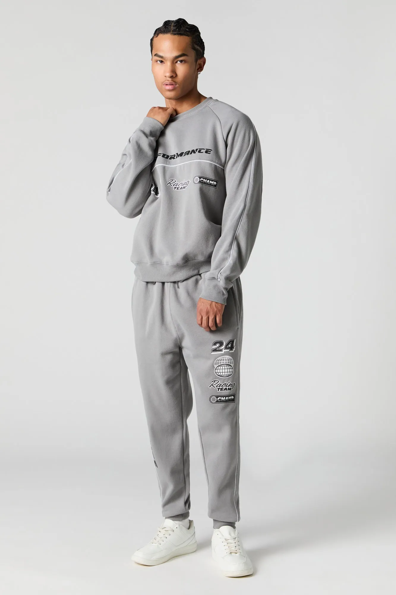 Jogger en molleton à imprimé Racing sold by Urban Planet product image thumbnail 5